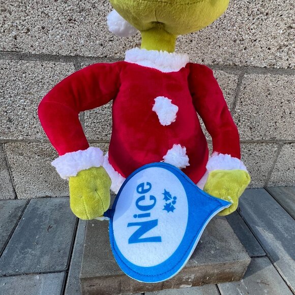 GEMMY Dr. Seuss Grinch Christmas Indoor Holiday Greeter Naughty & Nice Sign ~21" - Picture 10 of 11
